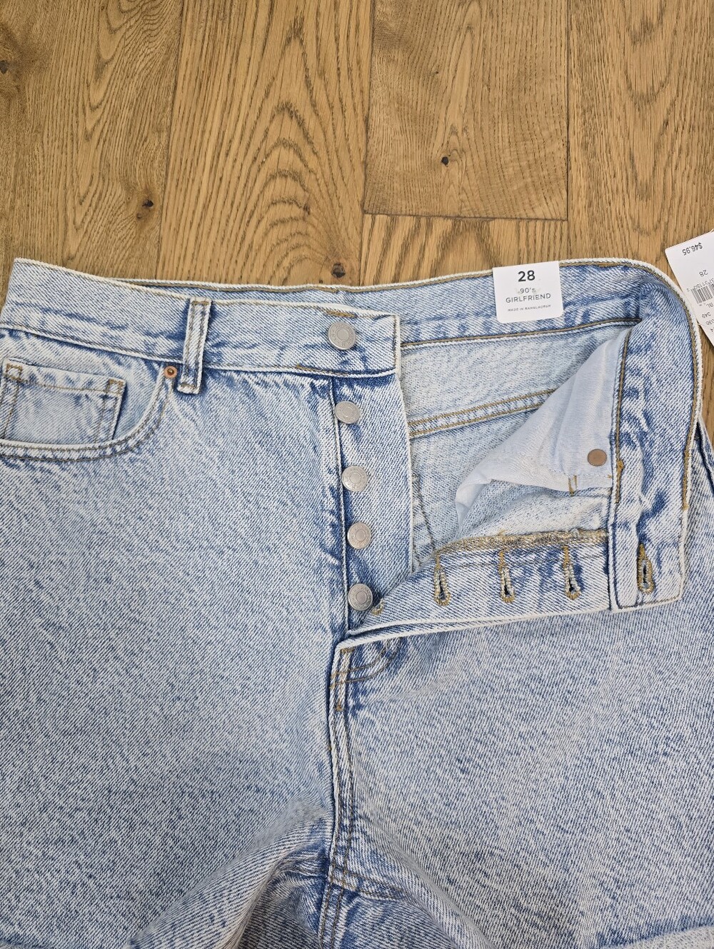 PacSun Light Wash High-Rise Denim Jean Shorts - Picture 6 of 11